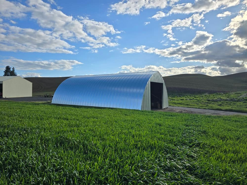 Gallery photos for Curved Panel Metal Roof on a Quonset Hut in Potlatch: Image #3
