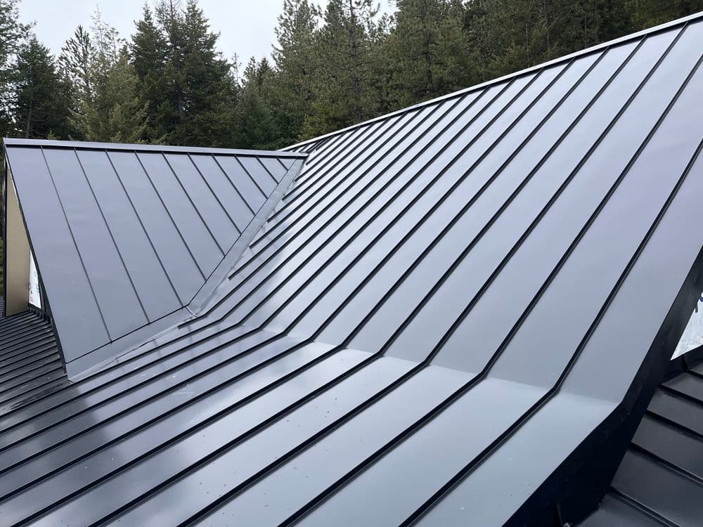 Standing Seam Metal Roof with Dog Leg Valley in Deary ID image